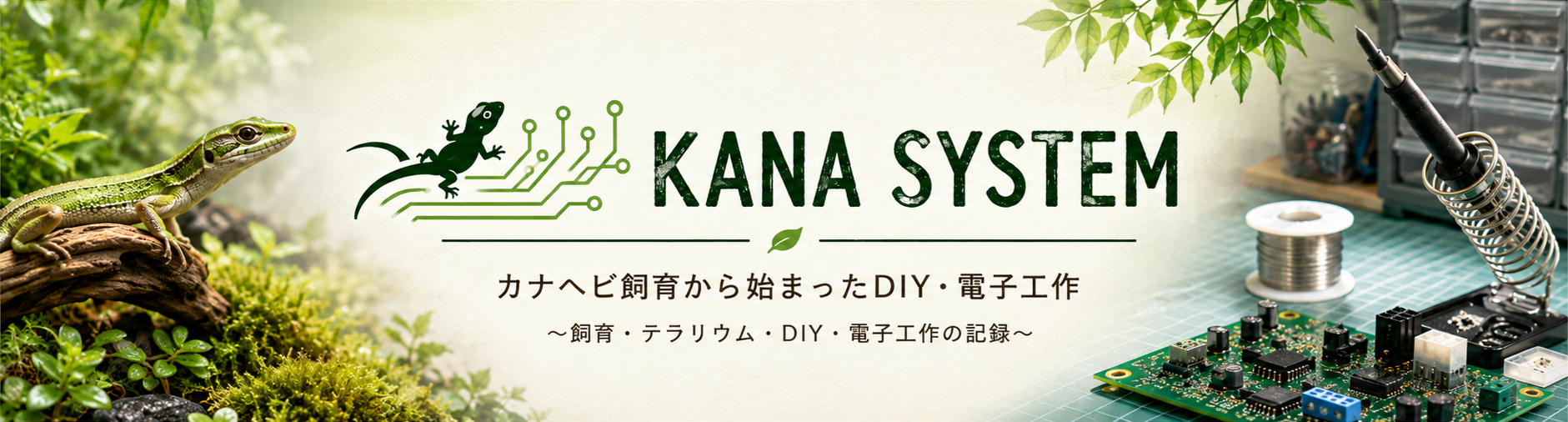KANA SYSTEM｜カナヘビ飼育から始まったDIY・電子工作